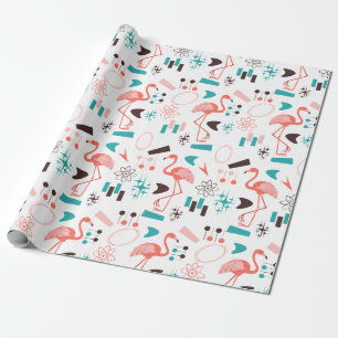 Fabulous Fifties Flamingos Cadeaupapier