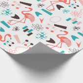 Fabulous Fifties Flamingos Cadeaupapier (Hoek)
