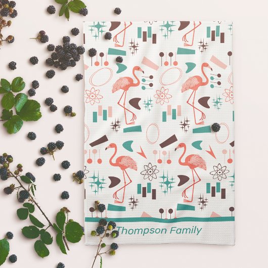 Fabulous Fifties Flamingos Theedoek