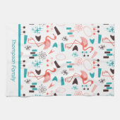 Fabulous Fifties Flamingos Theedoek (Horizontaal)