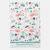 Fabulous Fifties Flamingos Theedoek (Verticaal)