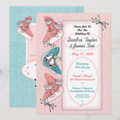 Fabulous Fifties jaren 1950 Vintage bruiloft uitno Kaart (Voorkant / Achterkant)