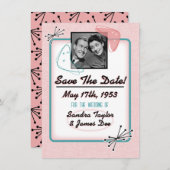 Fabulous Fifties Save the Date Kaart (Voorkant / Achterkant)