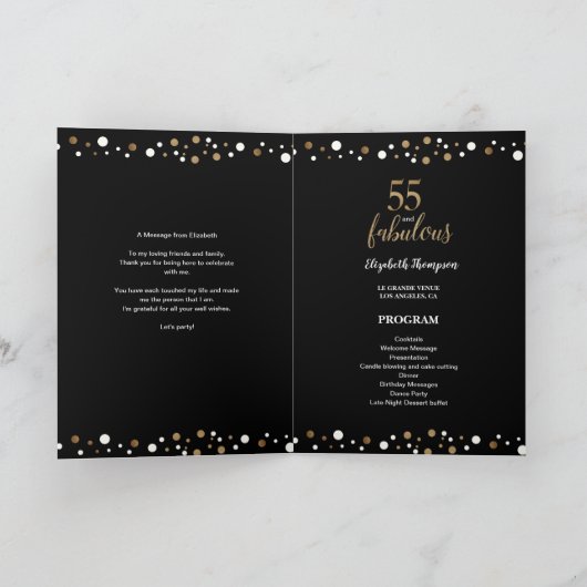 Fabulous fiftieth Birthday Program Programma (Binnen)