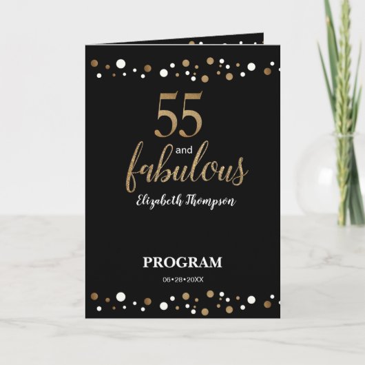 Fabulous fiftieth Birthday Program Programma (Voorkant)