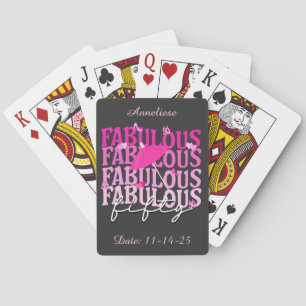 Fabulous Fifty Cocktail Paraplu 50ste verjaardag Pokerkaarten