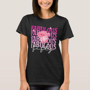 Fabulous Fifty Pink Cowgirl Disco 50ste verjaardag T-shirt