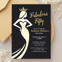 Fabulous Fifty Queen Golden Black 50e verjaardag