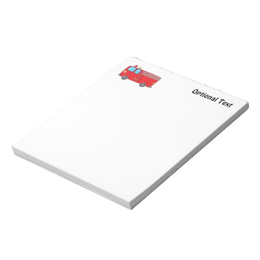 Fabulous Firetruck Notitieblok (Linkerzijde)