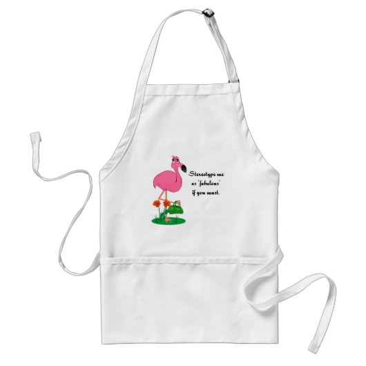 Fabulous Flamingo Apron Standaard Schort (Voorkant)