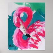 Fabulous Flamingo Bird Tropical Art Print (Voorkant)