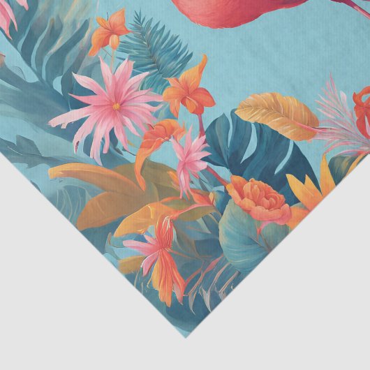 Fabulous Flamingo Decoupage Tissue Paper Tissuepapier (Detail)