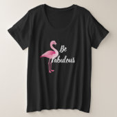Fabulous Flamingo Grote Maat T-shirt (Design voorkant)