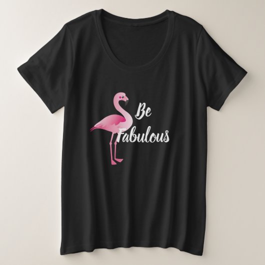 Fabulous Flamingo Grote Maat T-shirt (Design voorkant)