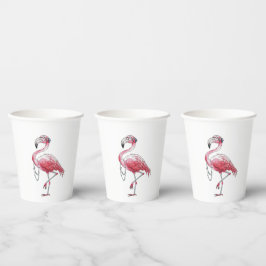 Fabulous Flamingo Papieren Bekers