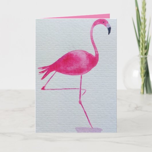 Fabulous flamingo-verjaardagskaart kaart (Voorkant)