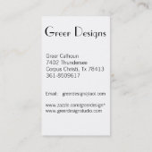 Fabulous Flamingo-Visitekaartjes Visitekaartje (Achterkant)