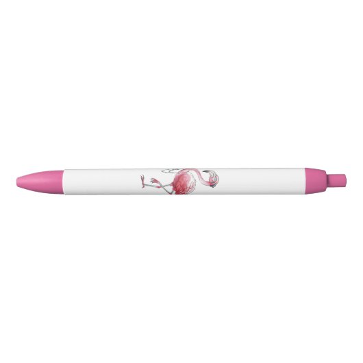 Fabulous Flamingo Zwarte Inkt Pen (Voorkant)