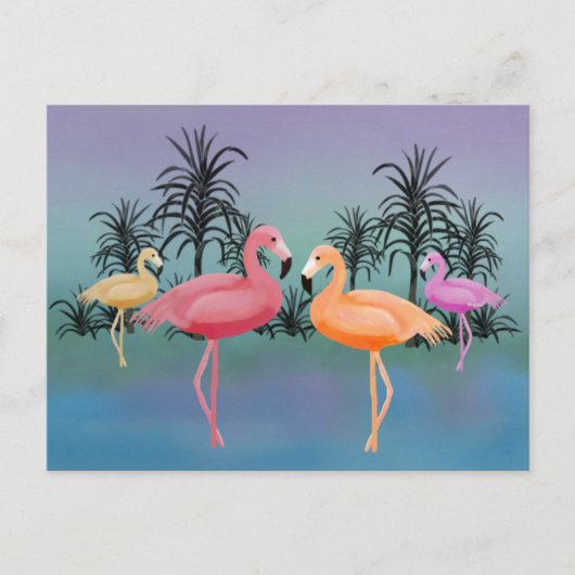 Fabulous Flamingos Briefkaart (Voorkant)