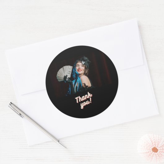 Fabulous Flapper Dank u Sticker (Envelop)