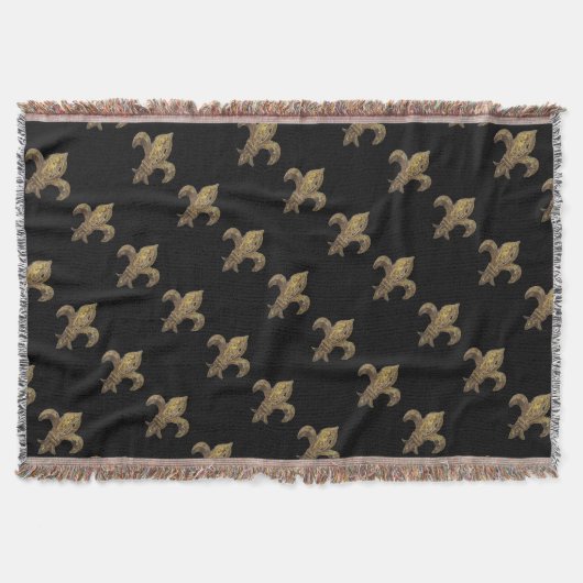Fabulous Floating Fleur de Lis print. Deken (Voorkant)