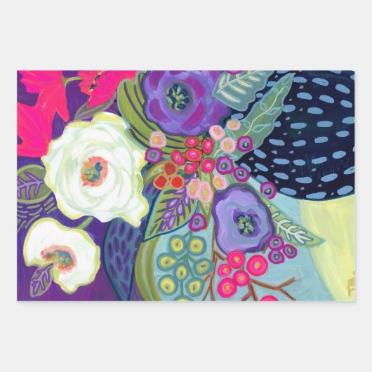 Fabulous: Floral Wrapping Paper Sheets (3) (Voorkant 2)