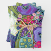 Fabulous: Floral Wrapping Paper Sheets (3) (In situ)