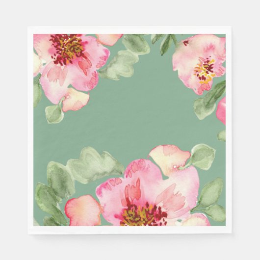 Fabulous Florals Garden Party Bridal Shower Servet (Voorkant)