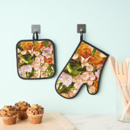 Fabulous Florals Ovenwant & Pannenlap Set