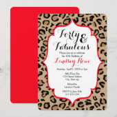 Fabulous Forty Leopard Print Kaart (Voorkant / Achterkant)