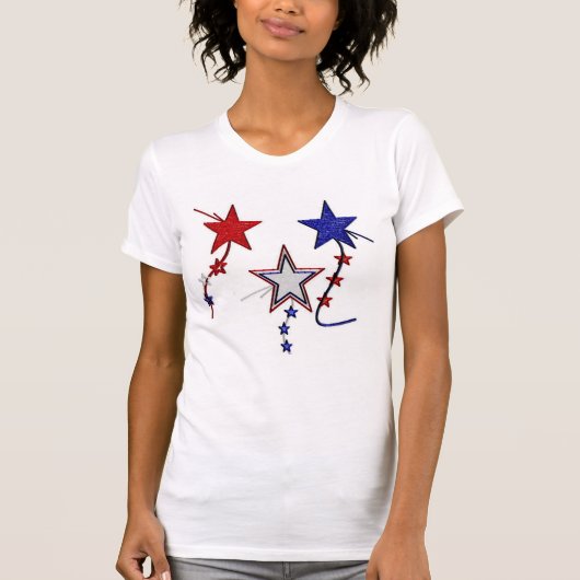 "Fabulous Fourth" Women's Fine Jersey T Shirt (Voorkant)