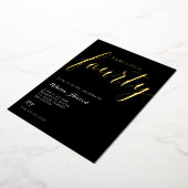 Fabulous Fourty BIrthday Foil Invitation Folie Uitnodiging (Gedraaid)