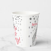 Fabulous Foxy 50th Birthday Black White Fox Papieren Bekers (Rechts)