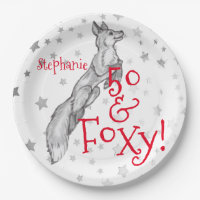 Fabulous Foxy 50th Birthday Black White Fox