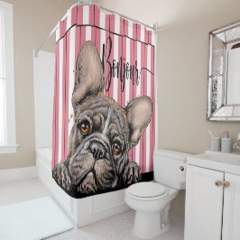 Fabulous Frenchie French Bulldog Shower Curtain Douchegordijn