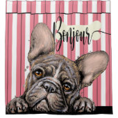 Fabulous Frenchie French Bulldog Shower Curtain Douchegordijn (Voorkant)
