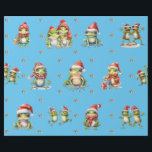 Fabulous Frogs Kerstvakantie op Blue Cadeaupapier<br><div class="desc">Leuke kikkers vakantie inpakpapier zal vermaken en verrukken iedereen die je het geschenk aan! Amusant, kwaliteit inpakpapier zal uw favoriet zijn. Zoek naar onze geweldige Frog Rock Band set van drie platte vellen en gerolde inpakpapier om bij te passen! Bovendien helpen alle producten met een dierthema die worden verkocht in...</div>