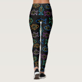 Fabulous Fun Zwart Multi Fin Patroon Leggings (Achterkant)