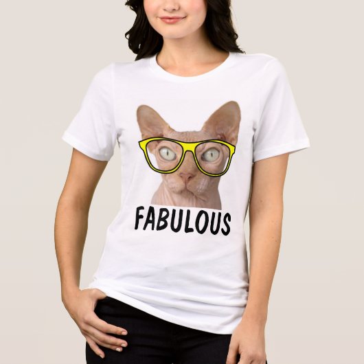 FABULOUS Funny SPHYNX Kat T-shirts (Voorkant)
