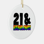 Fabulous Gay 21st Birthday Keramisch Ornament (Rechts)