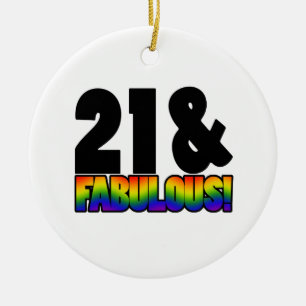 Fabulous Gay 21st Birthday Keramisch Ornament