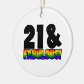 Fabulous Gay 21st Birthday Keramisch Ornament (Links)