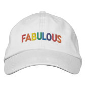 Fabulous gay pride regenboog tekst geborduurde pet (Voorkant)