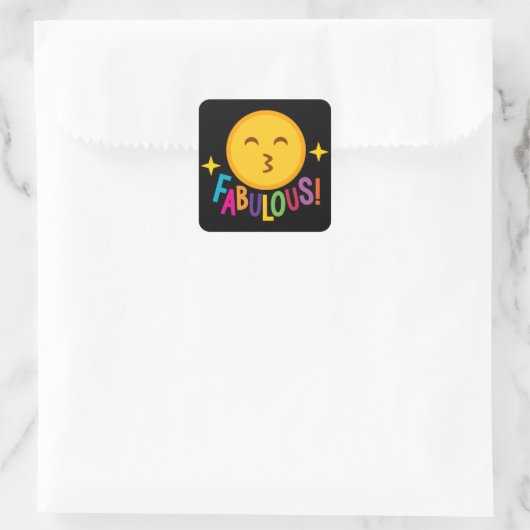 Fabulous gezichtswoord art sticker (Tas)