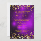 Fabulous Glitter Paarse Gouden Hoge Hakken Champag Kaart (Achterkant)