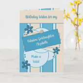 Fabulous Goddochter Birthday wenst blauw Kaart (Gele Bloem)
