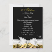 Fabulous Gold Black Damask 50e verjaardag Kaart (Achterkant)