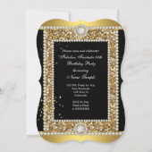 Fabulous Gold Black Glamor Hollywood Diamond Kaart (Achterkant)