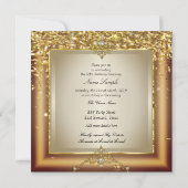 Fabulous Gold Champagne Birthday Party Kaart (Achterkant)