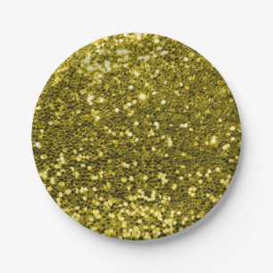 Fabulous Gold Faux Glitter Fotografisch afdrukken Papieren Bordje